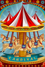 Vintage Retro Carnival Party Banner Poster Design