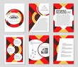 © happyvector071 - Abstract vector layout background set. For art template design, list, front page, mockup brochure theme style, banner, idea, cover, booklet, print, flyer, book, blank, card, ad, sign, sheet,, a4