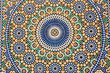 Ornamental mosaic in Meknes Medina, Morocco