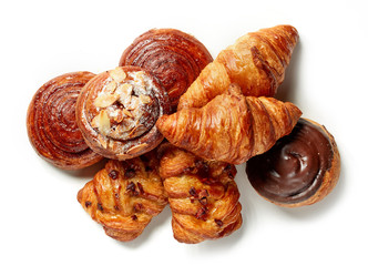 various freshly baked pastries