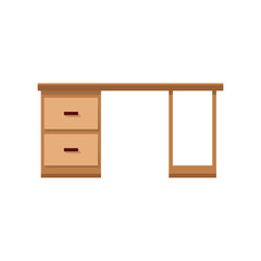 Wall Mural - desk furniture work icon vector illustration eps 10