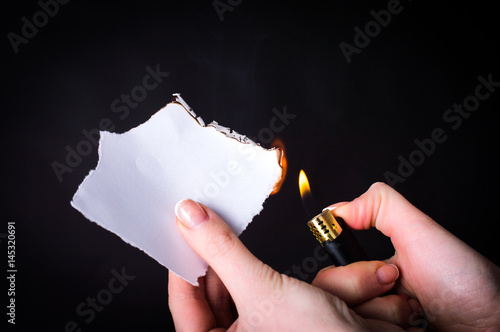Image result for set paper on fire