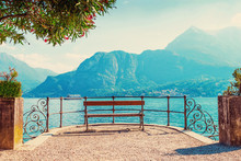 Scenic Place With View Of Como Lake, Italy.