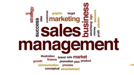 Canvas Print - Sales management animated word cloud, text design animation.