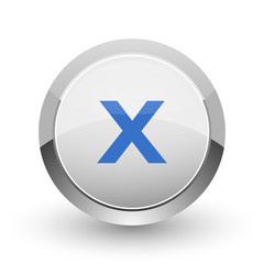 Fototapete - Cancel chrome border web and smartphone apps design round glossy icon.