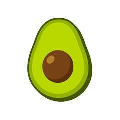 Sticker - Vector isolated avocado