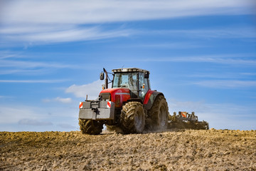 Agriculture - cultivation of soil for the next grain cultivation