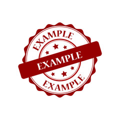 example red stamp illustration