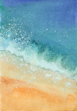 Watercolor Sea Beach