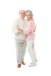 © Africa Studio - Happy senior couple dancing on white background