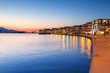 Seafront of Vathy town on Samos island, Greece. 
