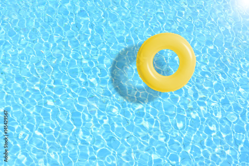 yellow pool float