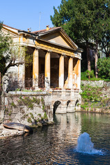 Poster - fountain and Valmarana Loggia in Vicenza city