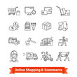 Online shopping, ecommerce, services and delivery
