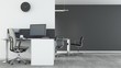 work space in office - 3D Rendering 