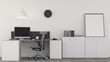 Work space in office - 3D Rendering 