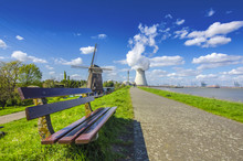 View Of The Nuclear Power Plant In The Town Of Doel, Belgium.