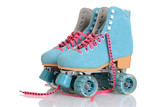 women blue quad roller skates