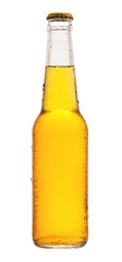 Wall Mural - bottle of beer on white background