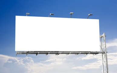  Blank billboard with blue sky