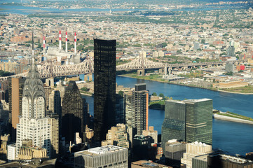 Poster - aerial view of New York skyline office buildings 