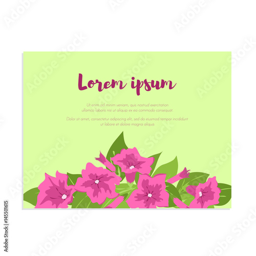 Pink Vintage Flowers In Frame With Sign For Wedding Invitation