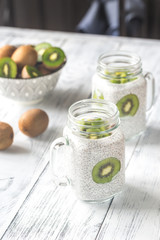 Sticker - Chia seed puddings with kiwifruit slices