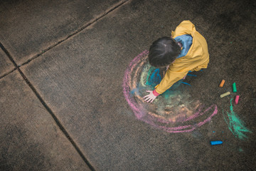 Wall Mural - Child in the Rain