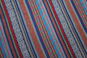 Tibetan Colorful Traditional Cloth Material Stripe Design