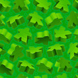 Vector board games background of green meeples. Seamless pattern of wooden pieces for gift wrapping or wallpaper