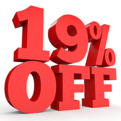 Nineteen percent off. Discount 19 %.