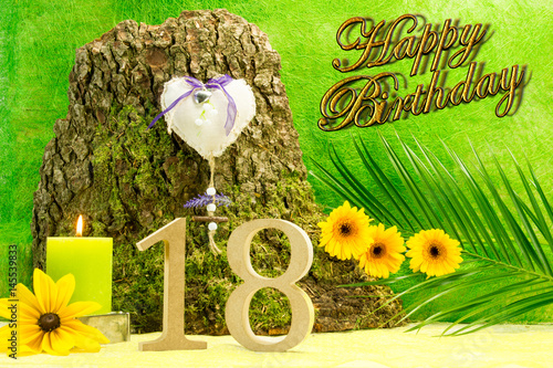Happy Birthday 18 Jahre Buy This Stock Photo And Explore