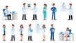 Set of Doctor character design.