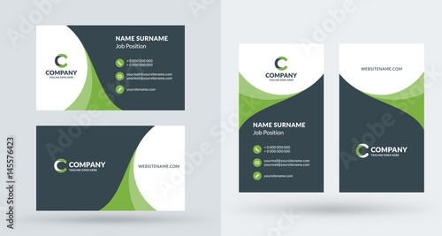Fotomural Double-sided creative business card template