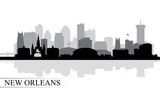 Fototapeta Londyn - New Orleans city skyline silhouette background