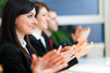 Poster - Businesspeople having a meeting