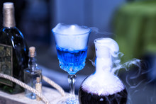 Blue Smoke Bottle Containing Witches Brew, Mana Replenishment