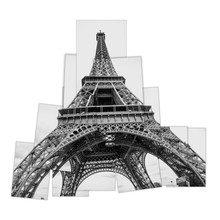 Eiffel Tower Collage Made With Close Up Pictures. 