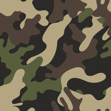 Camouflage Pattern Background Seamless Vector Illustration