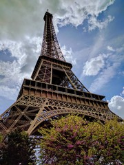 Eiffel Tower in the Spring from Below