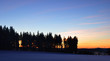 Schwarzwald Sonnenuntergang im Winter, Furtwangen Brend