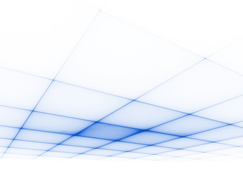 Poster - Blue grid 3D surface
