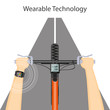 wearable technology with smart watch and bike handlebar