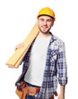 © Africa Studio - Handsome young carpenter on white background