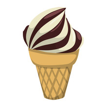 Delicious Ice Cream Icon Vector Illustration Graphic Design