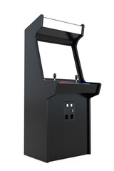 Wall Mural - Gaming Arcade Machine with Blank Screen for Your Design. 3d Rendering