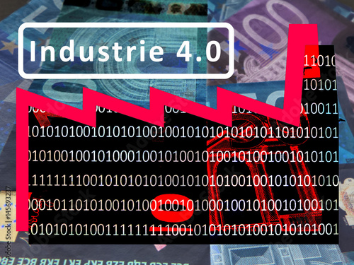 Industry 4 0 Working World Of The Future Symbol A Factory Industry 4 0 Working World Of The Future Symbol A Factory Against