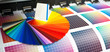 Farbfächer auf Digitaldrucker / Panorama