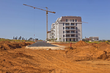 Construction of a residential area.