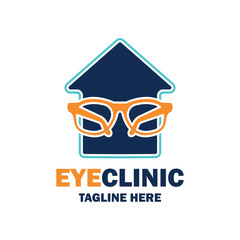 Wall Mural - eye clinic / ophthalmic clinic / ophthalmology / optometrist icon with text space for your slogan / tagline, vector illustration